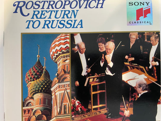 ROSTROPROVICH "RETURN TO RUSSIA"-$20.99 +SHIPPING $5.00