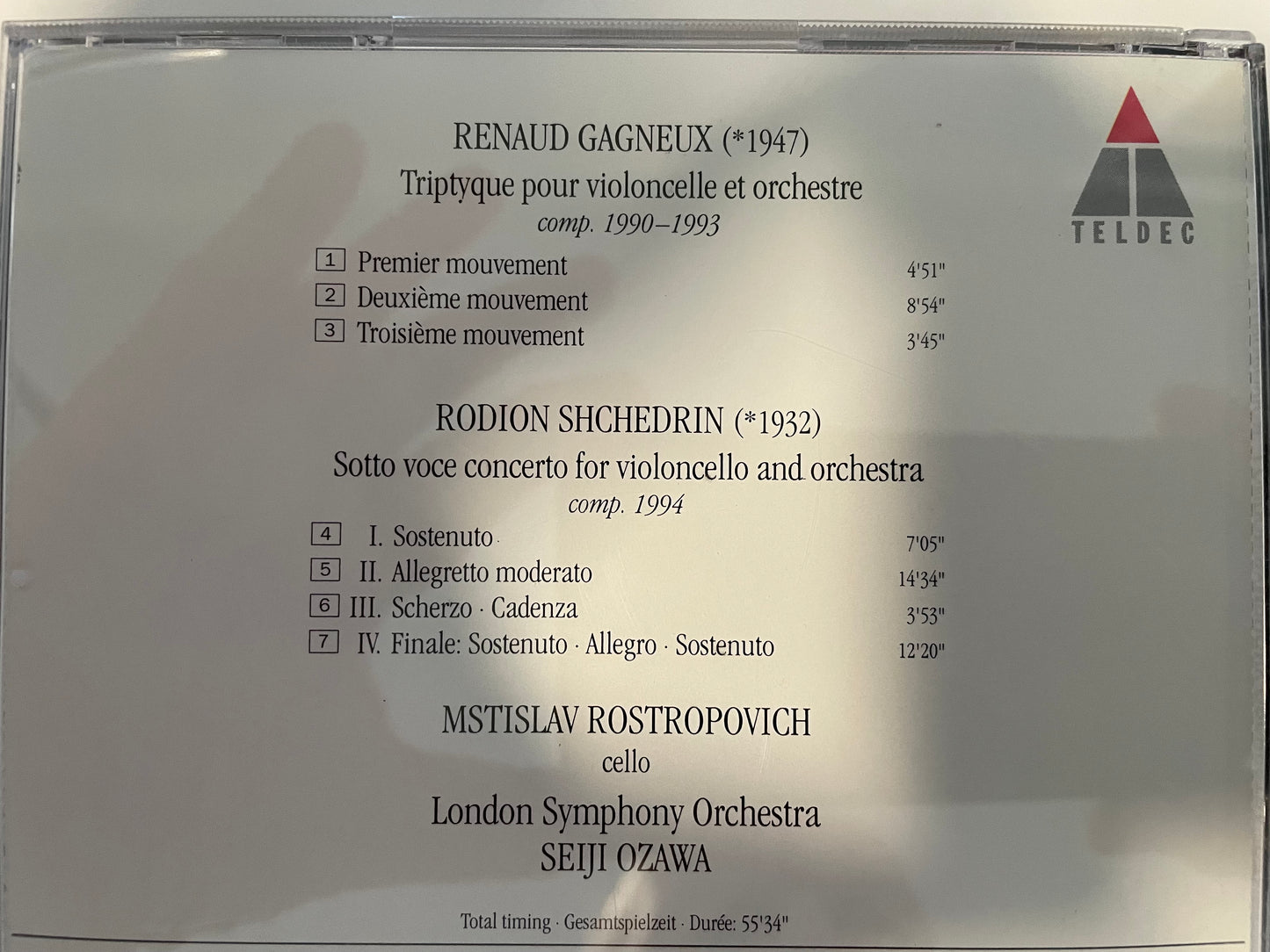 MISTISLAV ROSTROPOVICH "CELLO CONCERTOS"-19.99 +SHIPPING $5.00