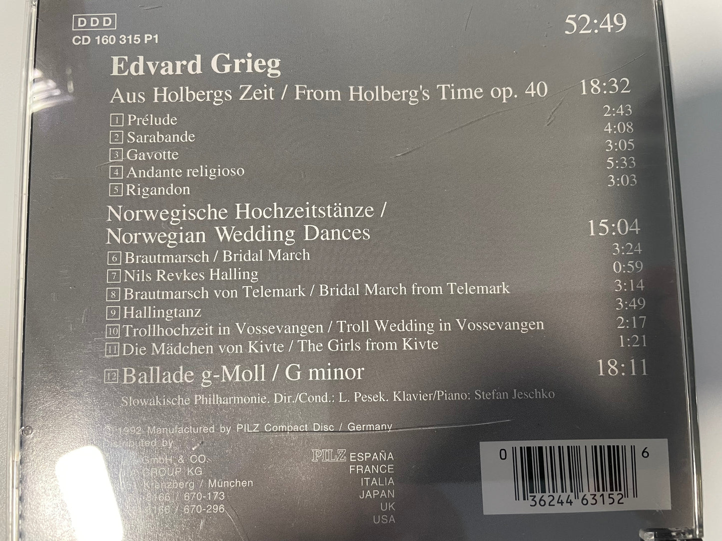 EDVARD GRIEG "VIENA MASTER SERIES"-$7.99 +SHIPPING $5.00