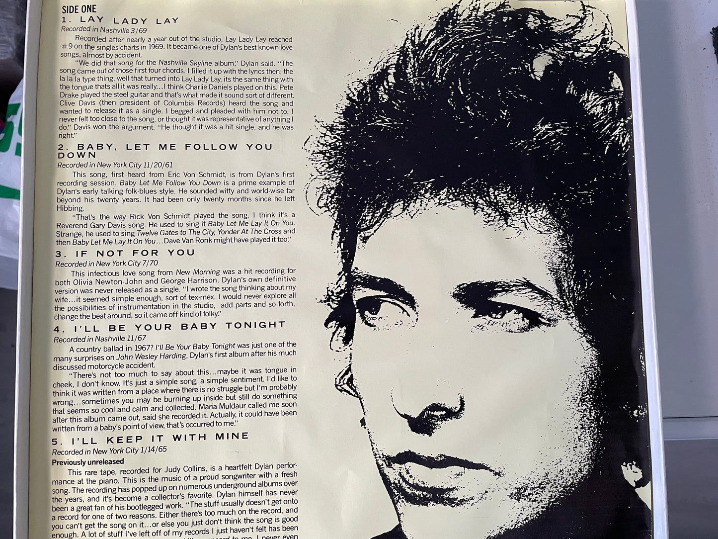 BOB DYLAN "BIOGRAPHY" LP-$119.99 -SHIPPING $5.00