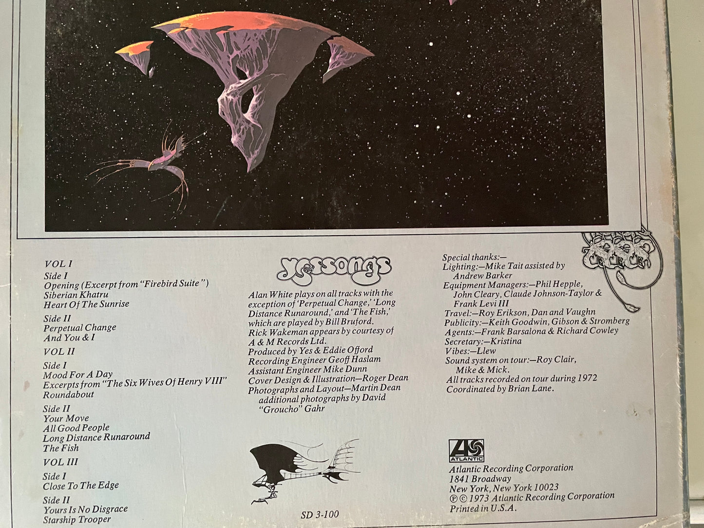 "YESSONGS"-$9.99 +SHIPPING $5.00