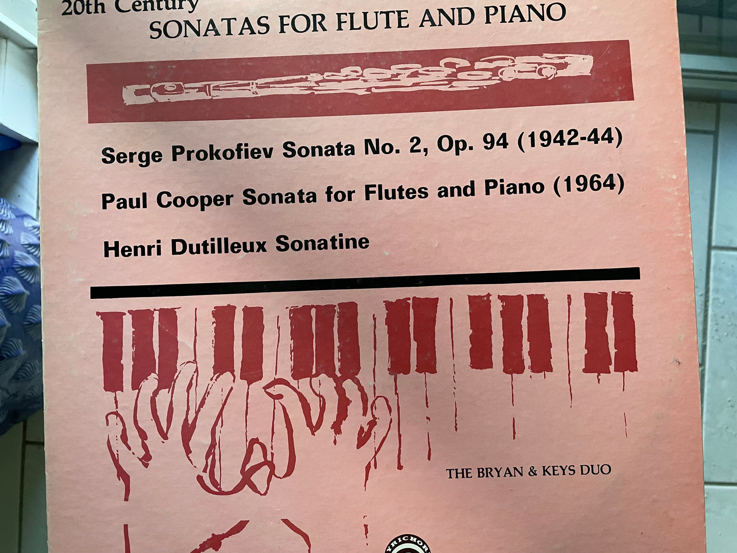 SERGE PROKOFIEV "20TH CENTURY-SONATAS FOR FLUTE AND PIANO-$8.99+SHIPPING $5.00