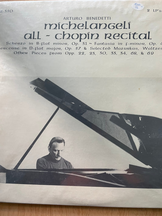 MICHELANGELI-"ALL-CHOPIN RECITAL" -$10.99 +SHIPPING $5.00