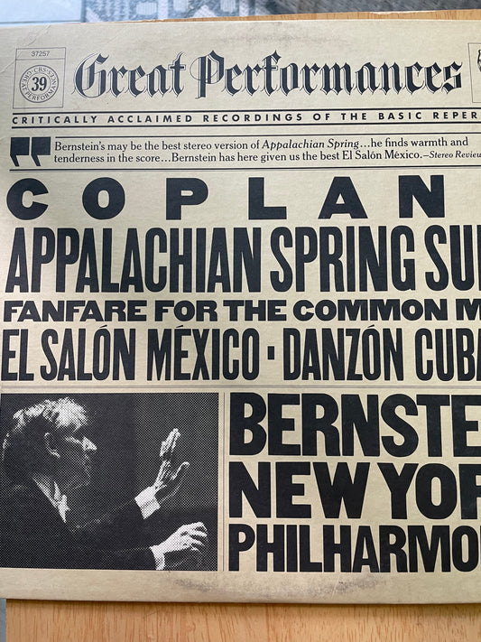 BERNSTEIN/NY PHILHARMONIC-"COPLAND APPALACHIAN SPRING SUITE"-8.99 +SHIPPING $5.00