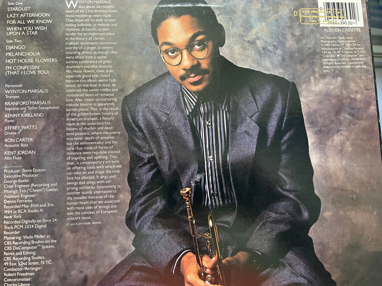 WYNTON MARSALIS "HOT HOUSE FLOWERS"-$14.99 +SHIPPING $5.00