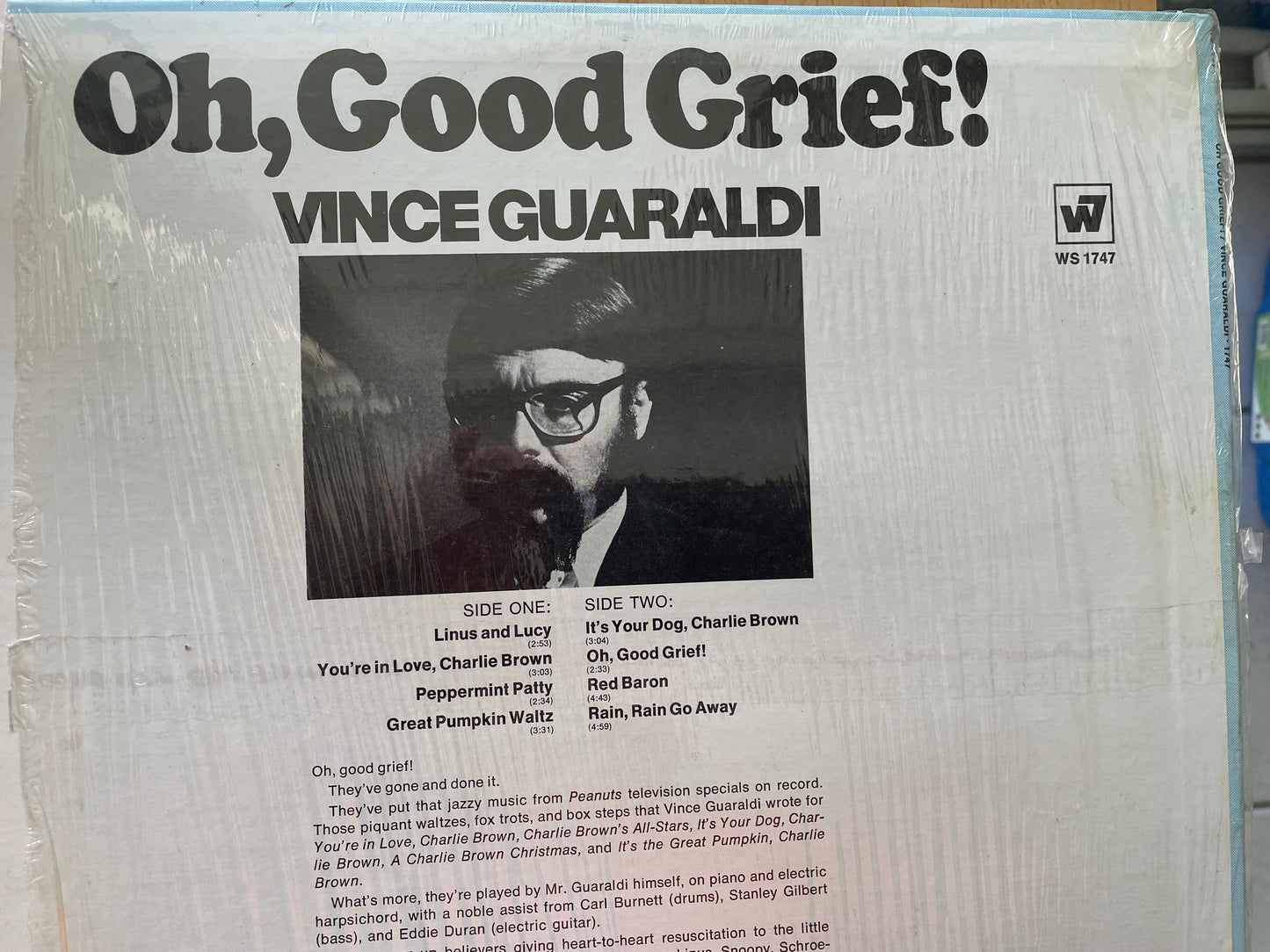 VINCE GUARALDI "OH GOOD GRIEF!""-$9.99 +SHIPPING $5.00