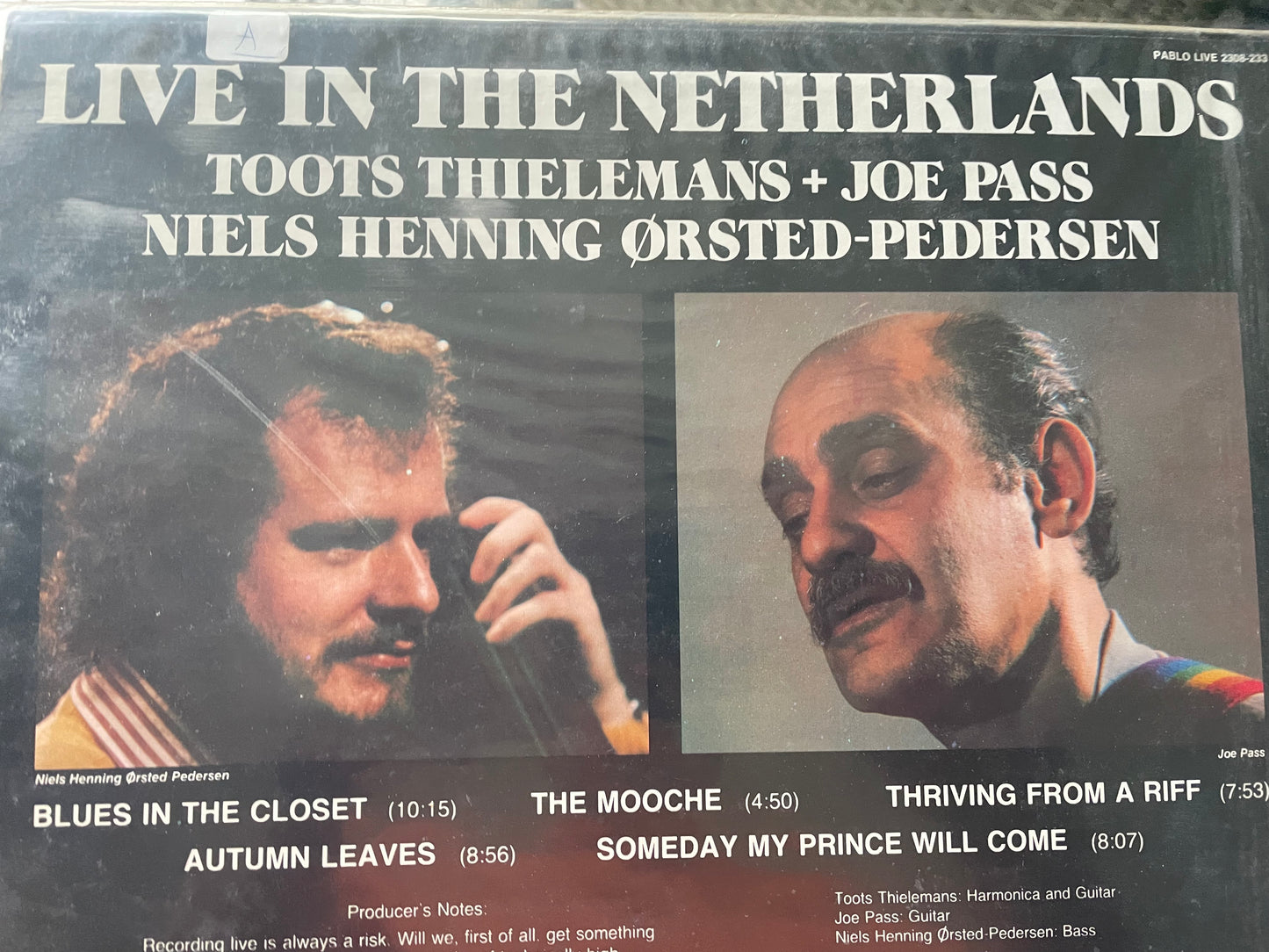 TOOTS THIELEMANS "LIVE IN THE NETHERLANDS" $24.99 =SHIPPING $56.00