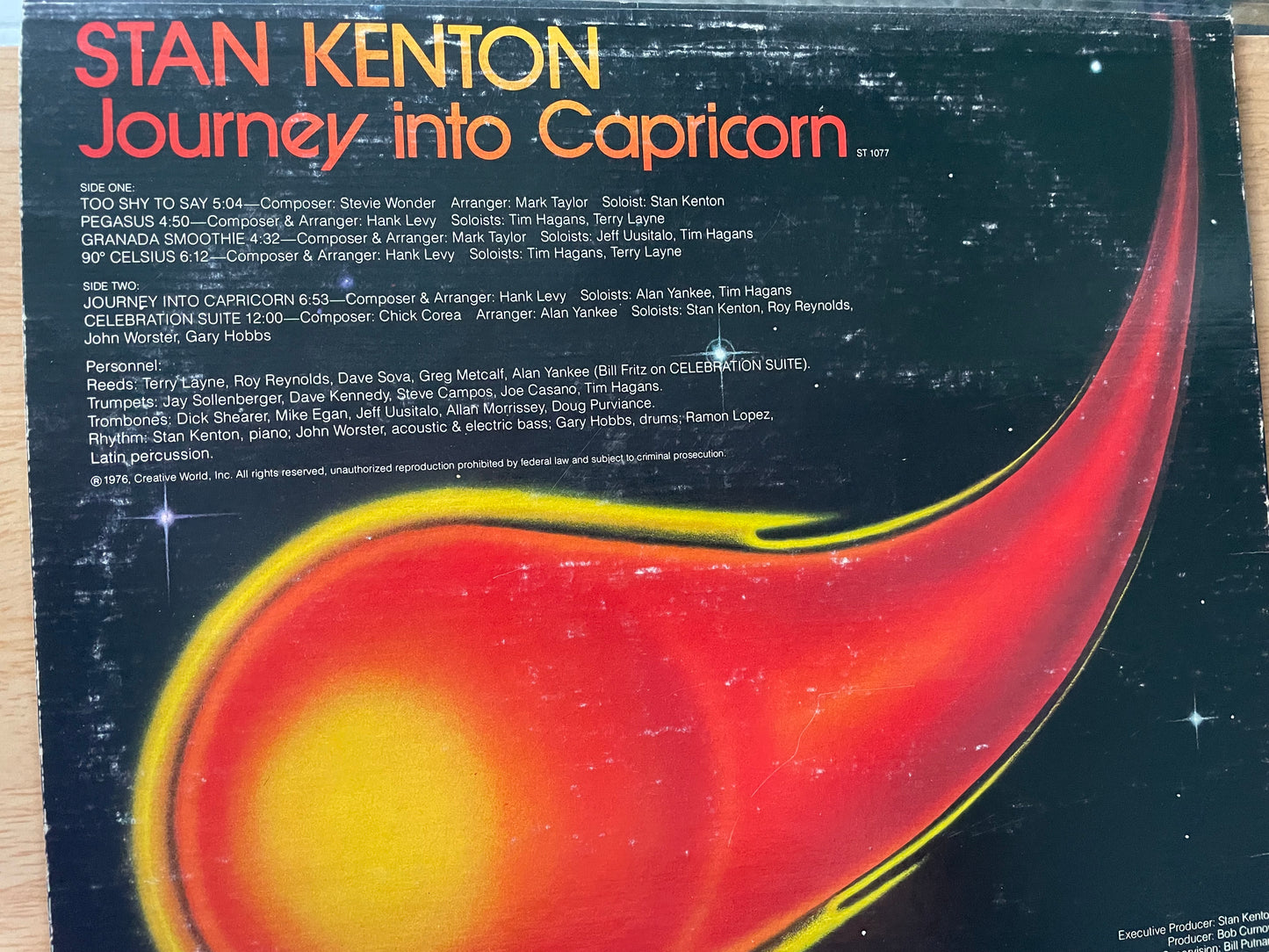 STAN KENTON  "JOURNEY INTO CAPRICORN"-$7.99 +SHIPPING $5.00