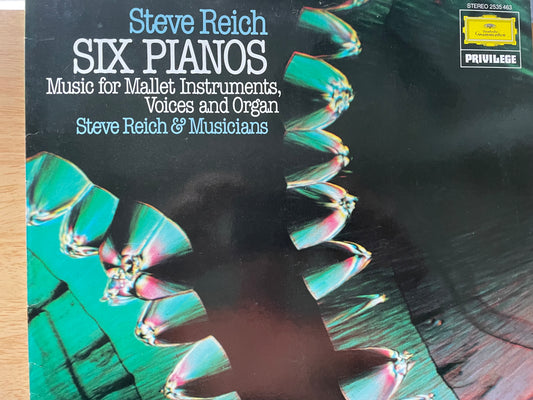 STEVE REICH "SIX PIANOS"-$34.99 +SHIPPING $5.00