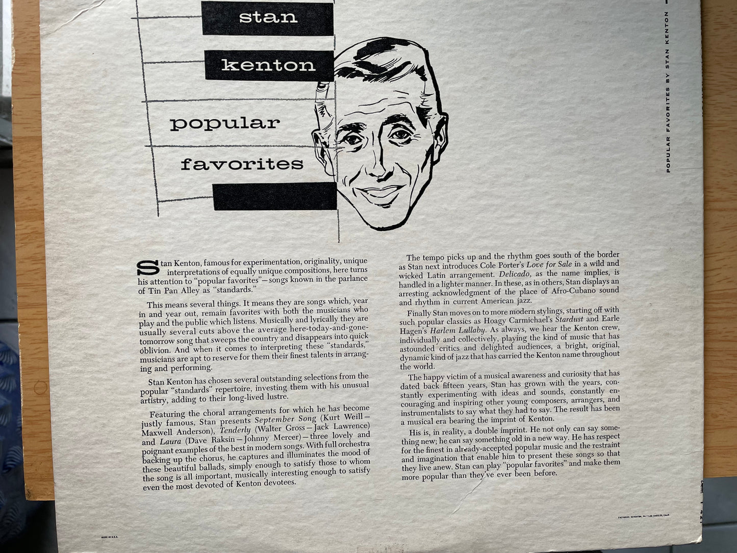 STAN KENTON "POPULAR FAVORITES"-$7.99 +SHIPPING $5.00