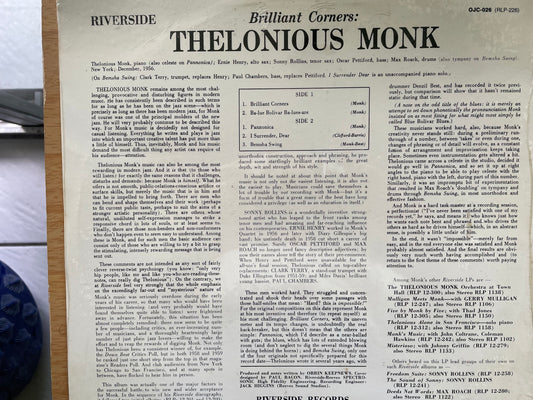 THELONIOUS MONK "BRILLIANT CORNERS"-NEW/SEALED-$88.99 + SHIPPING $5.00