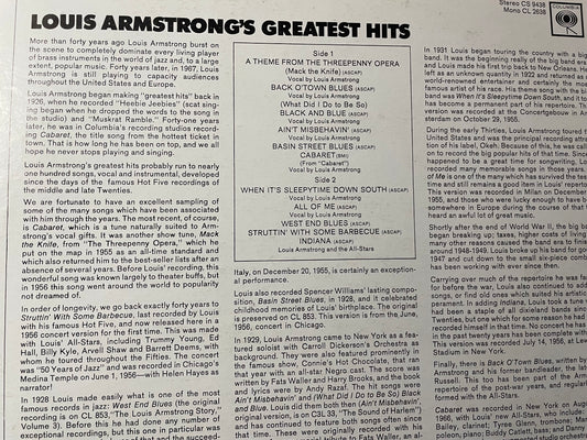 LOUIS ARMSTRONG'S GREATEST HITS-$19.99 +SHIPPING $5.00