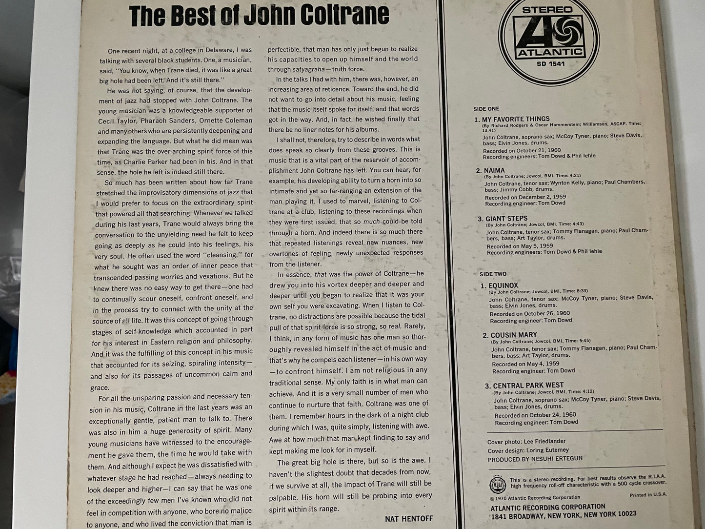 THE BESTOF JOHN COLTRANE-$11.99 +SHIPPING $5.00