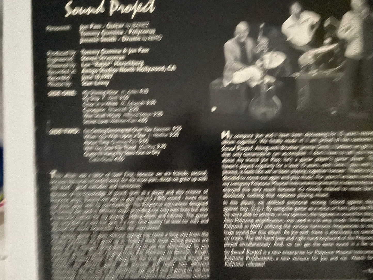 JOE PASS/TOMMY GUMINA TRIO-"SOUND PROJECT"-$12.99 +SHIPPING $5.00