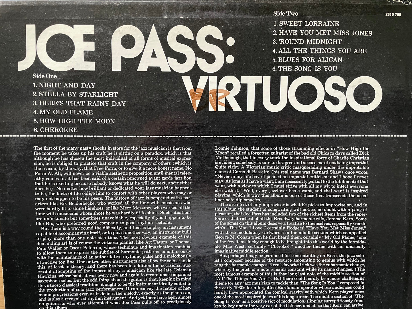 JOE PASS "VIRTUOSO"-$10.99 +SHIPPING $5.00