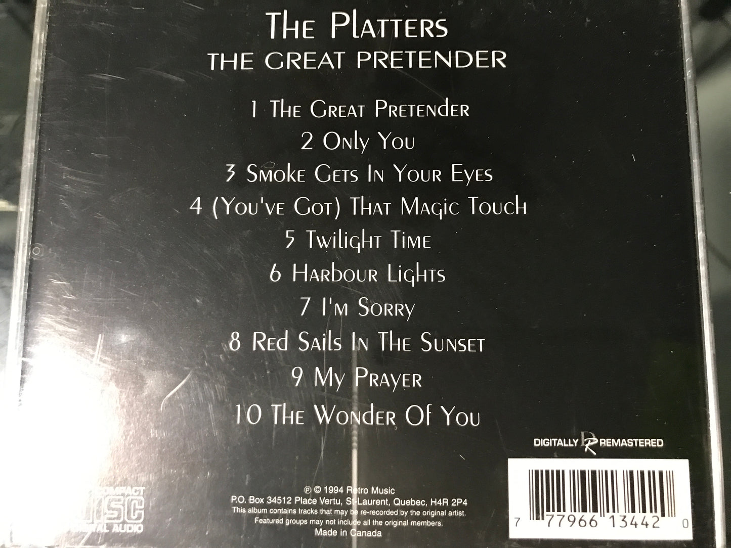 THE PLATTERS-“THE GREAT PRETENDER”-$6.99 +shipping $5.00