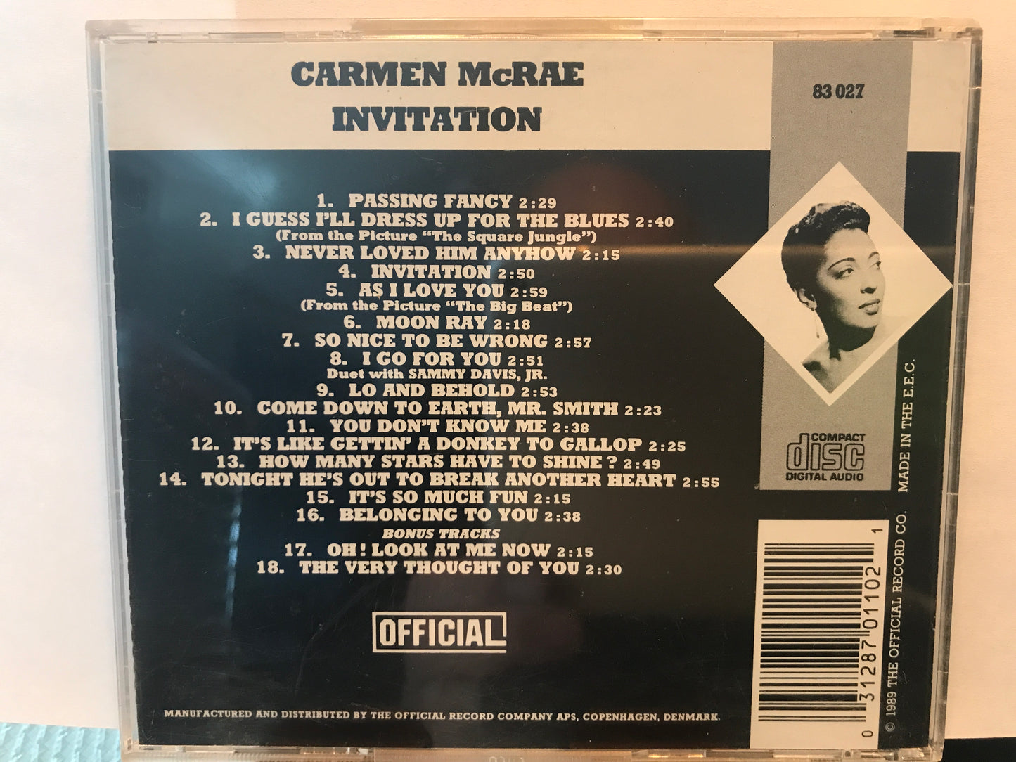 Carmen McRea-“INVITATION”-$14.99 + $5.00 Shipping