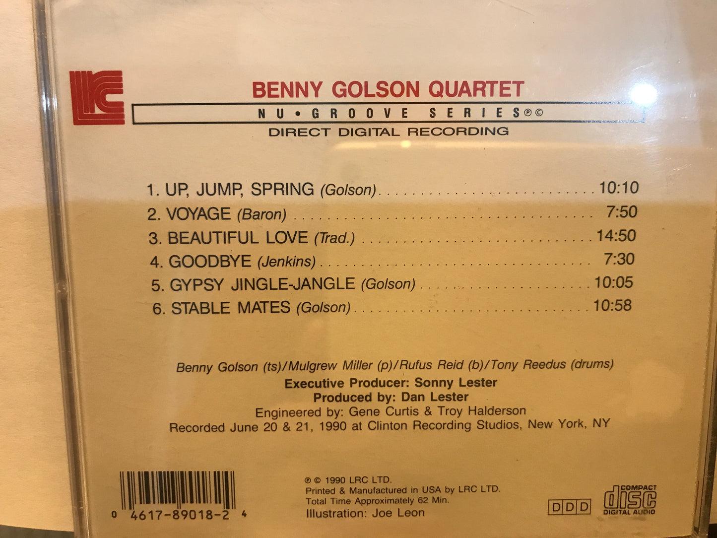 Benny Golson Quartet-$8.99 + Shipping $5.00