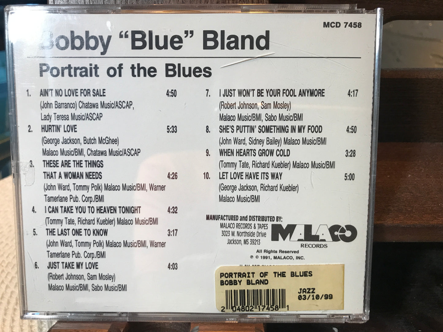 Bobby “Blue” Bland-“Portrait of the Blues”-$11.99 + Shipping-$5.00