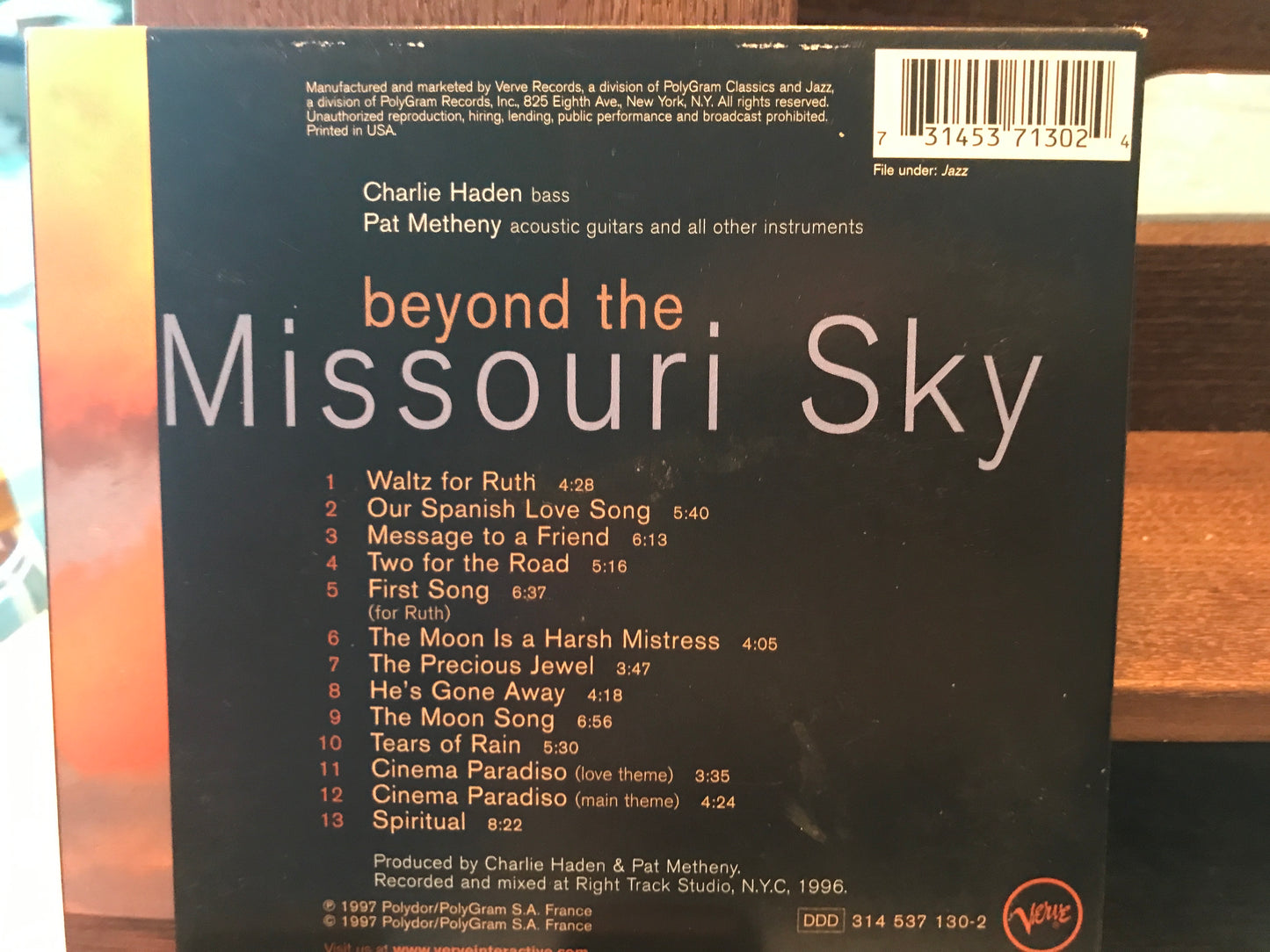 “Beyond the Missouri Sky” Charlie Haden. CD-$11.99