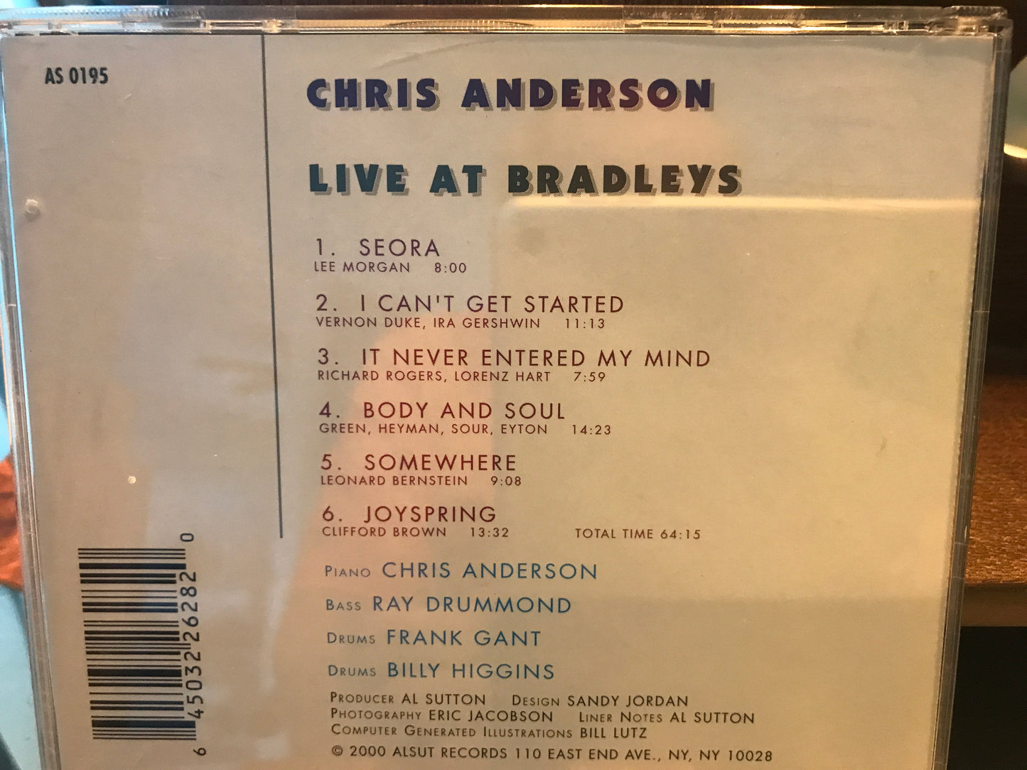 Chris Anderson “Live at Bradleys” $23.99 + Shipping $5.00